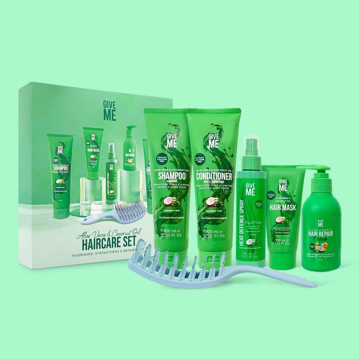 Aloe Vera & Coconut Oil Full Haircare Set | Give Me Cosmetics