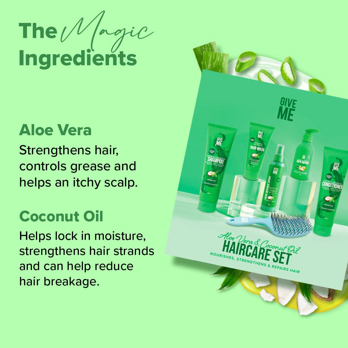 Aloe Vera & Coconut Oil Full Haircare Set