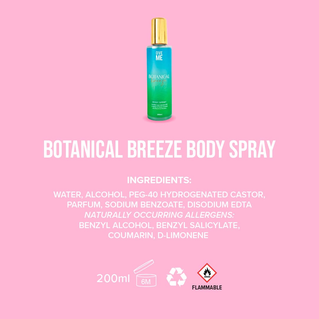 Botanical Breeze Body Spray - Give Me Cosmetics
