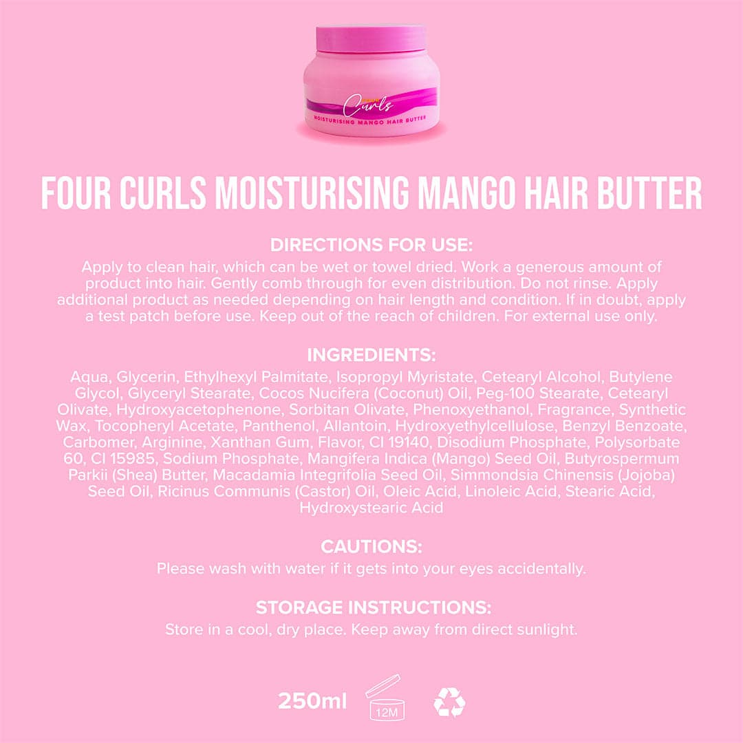 Four Curls Moisturising Mango Hair Butter - Give Me Cosmetics