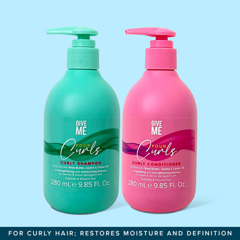 Four Curls Moisturising Shea Butter Shampoo &amp Conditioner Bundle