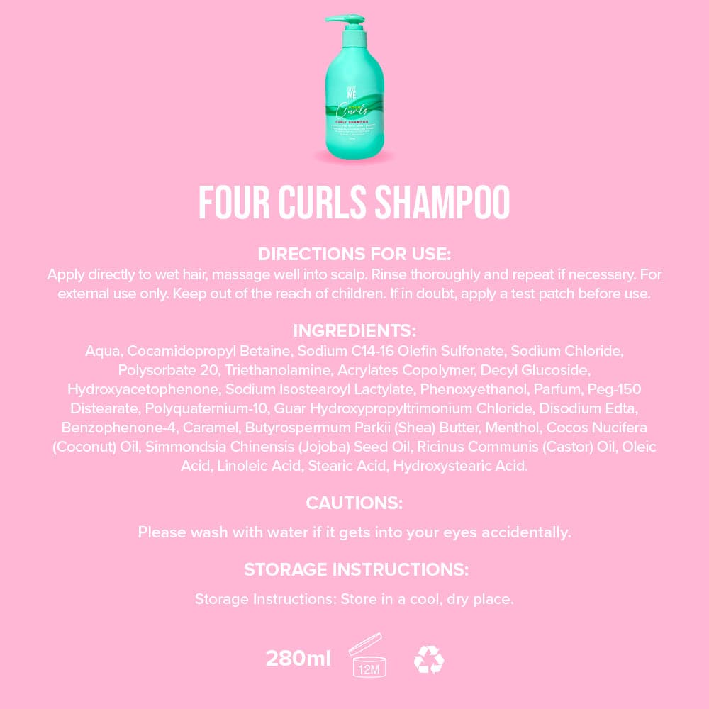 Four Curls Moisturising Shea Butter Shampoo & Conditioner Bundle - Give Me Cosmetics