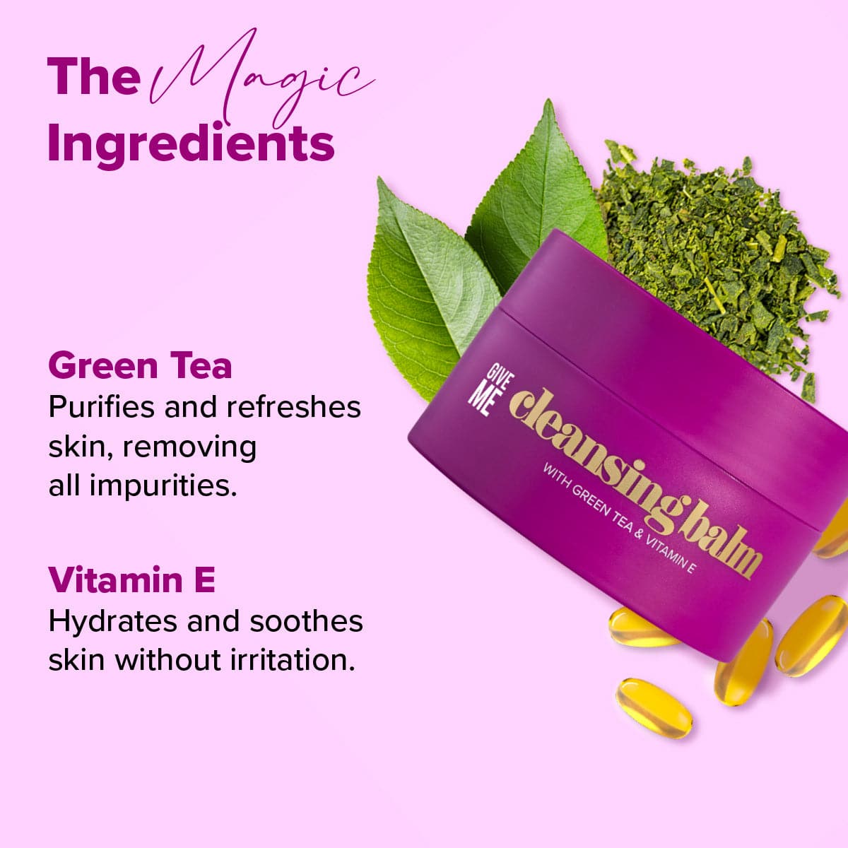 Green Tea & Vitamin E Cleansing Balm - Give Me Cosmetics