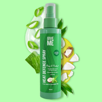 Heat Defence Spray - Aloe Vera & Coconut Oil - Give Me Cosmetics
