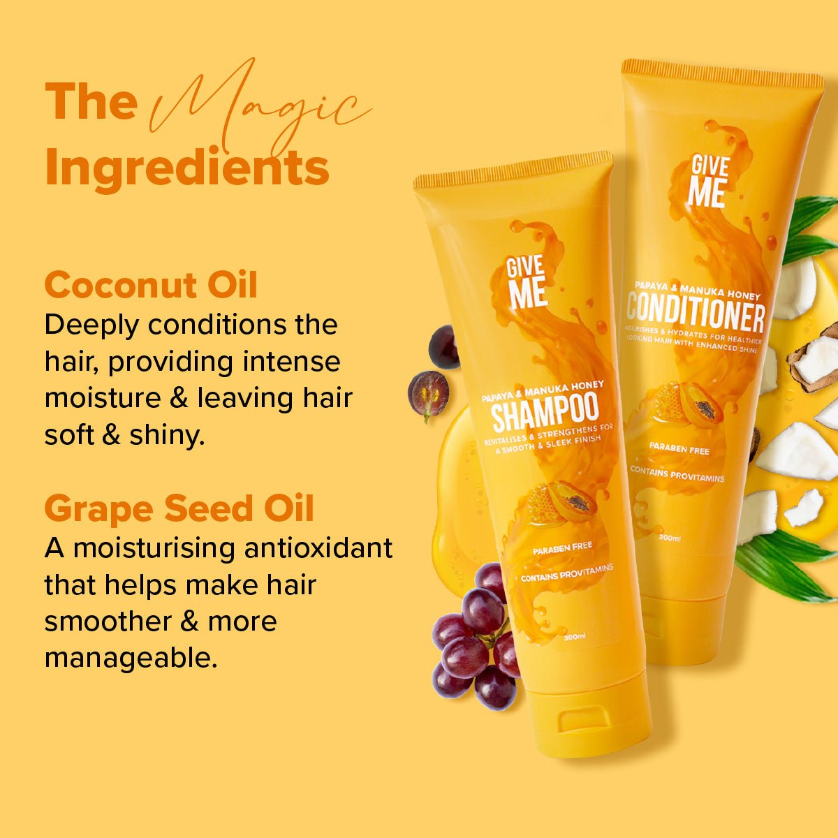 Papaya & Manuka Honey Shampoo and Conditioner Bundle (Worth £13.98)