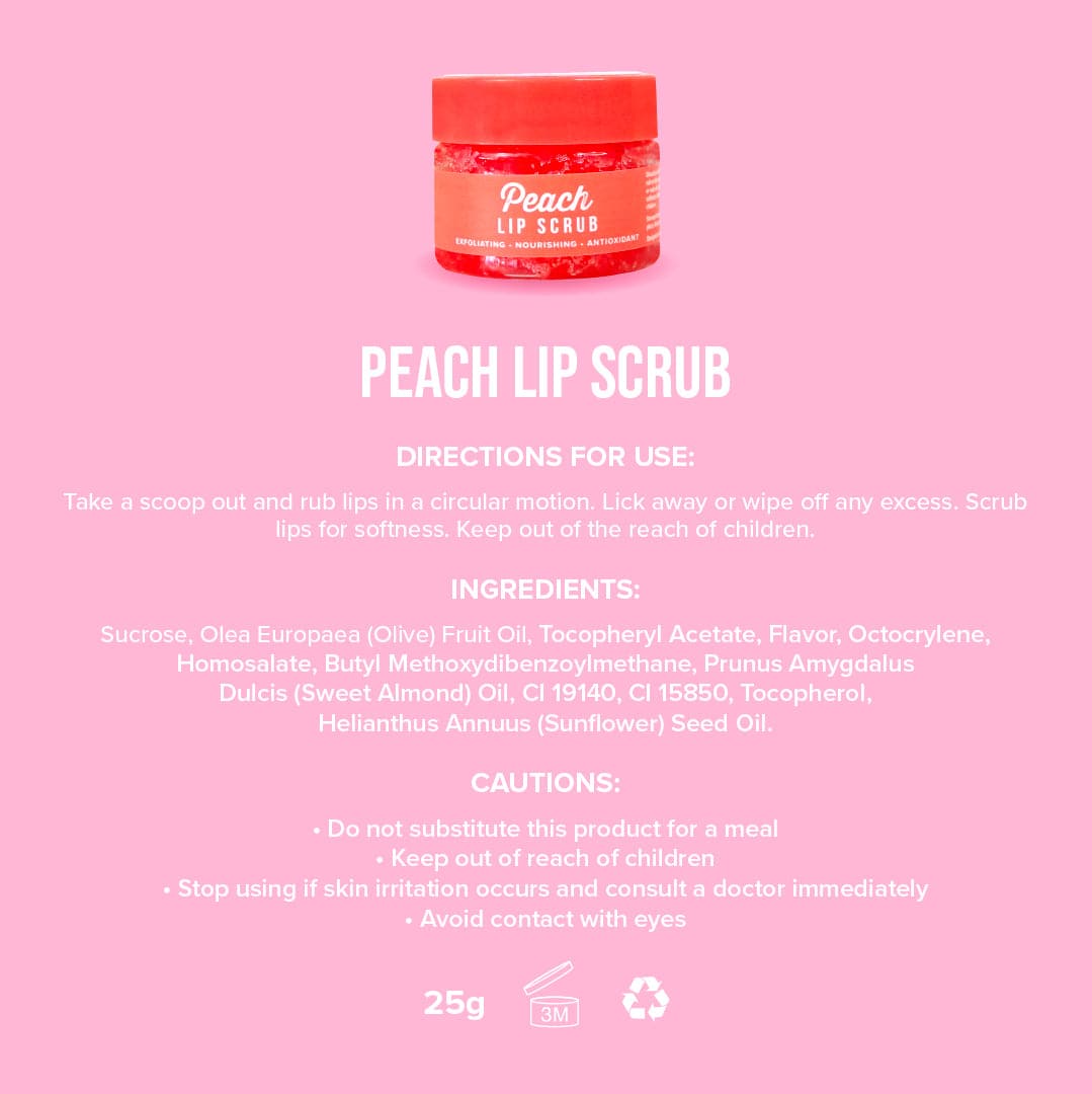 Peach Sugar Lip Scrub - Give Me Cosmetics