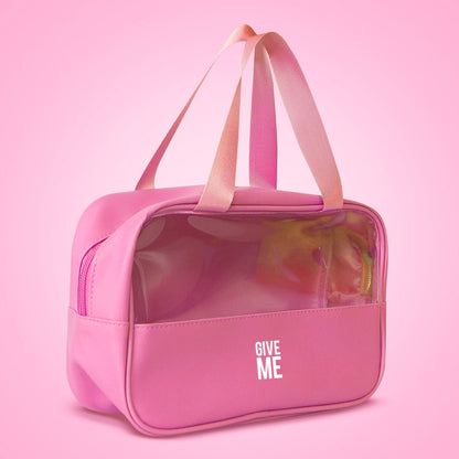 Pink Cosmetic & Toiletry Travel Bags - Give Me Cosmetics