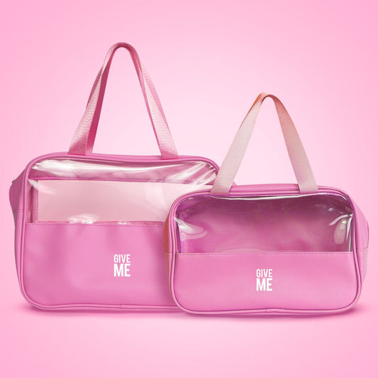 Pink Cosmetic & Toiletry Travel Bags - Give Me Cosmetics
