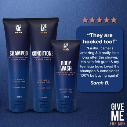 Sandalwood & Tonka Bean Essentials For Him (Worth £20.97) - Give Me Cosmetics