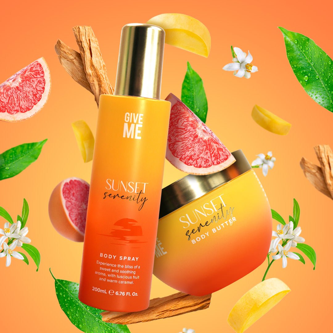 Scrub, Hydrate & Spritz Bodycare Set - Sunset Serenity - Give Me Cosmetics