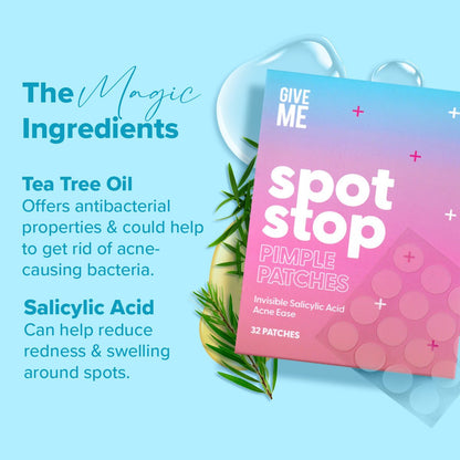 Spot Stop Pimple Patches - Invisible Salicylic Acid Acne Ease - Give Me Cosmetics