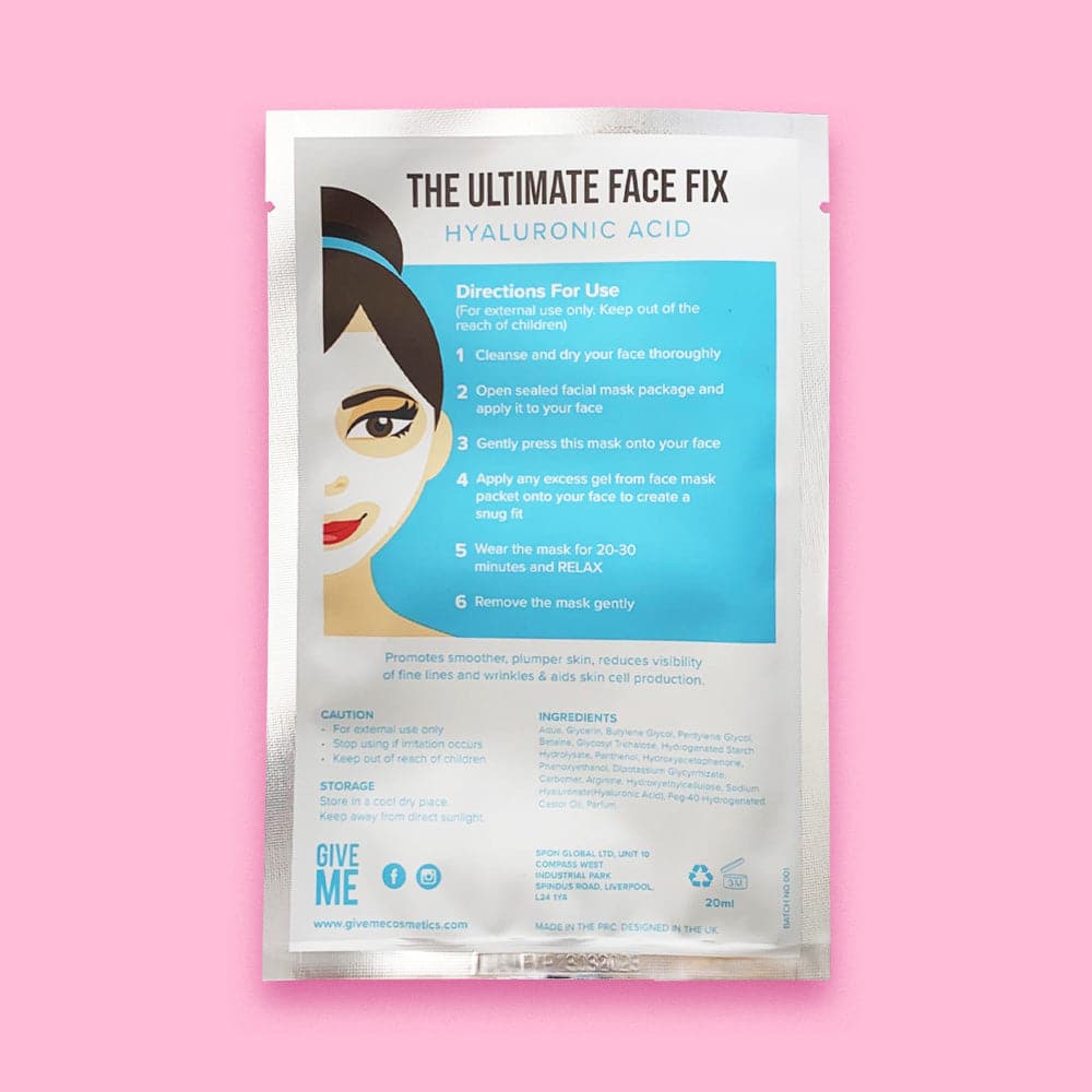 Twin Pack - Hyaluronic Acid Sheet Masks - Give Me Cosmetics